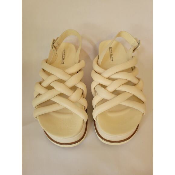 Elvio Zanon Anthropologie Leather Platform Sandals 39 or 8.5 - Picture 1 of 7